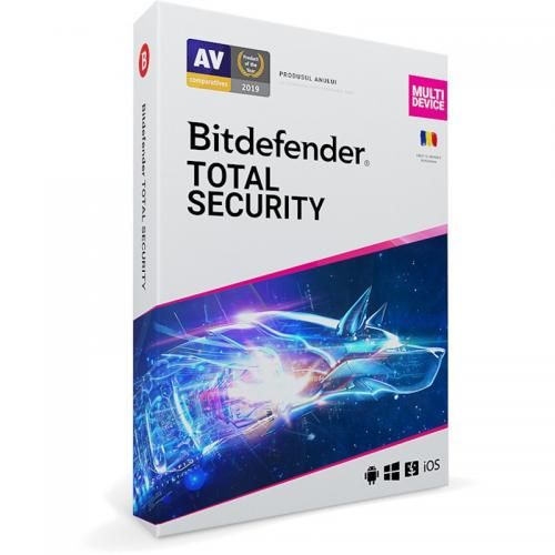 Licenta retail Bitdefender Total Security - protectie anti- malwarecompleta pentru Windows, macOS, iOS si Android, valabilapentru 2 ani, 5 dispozitive, new_1
