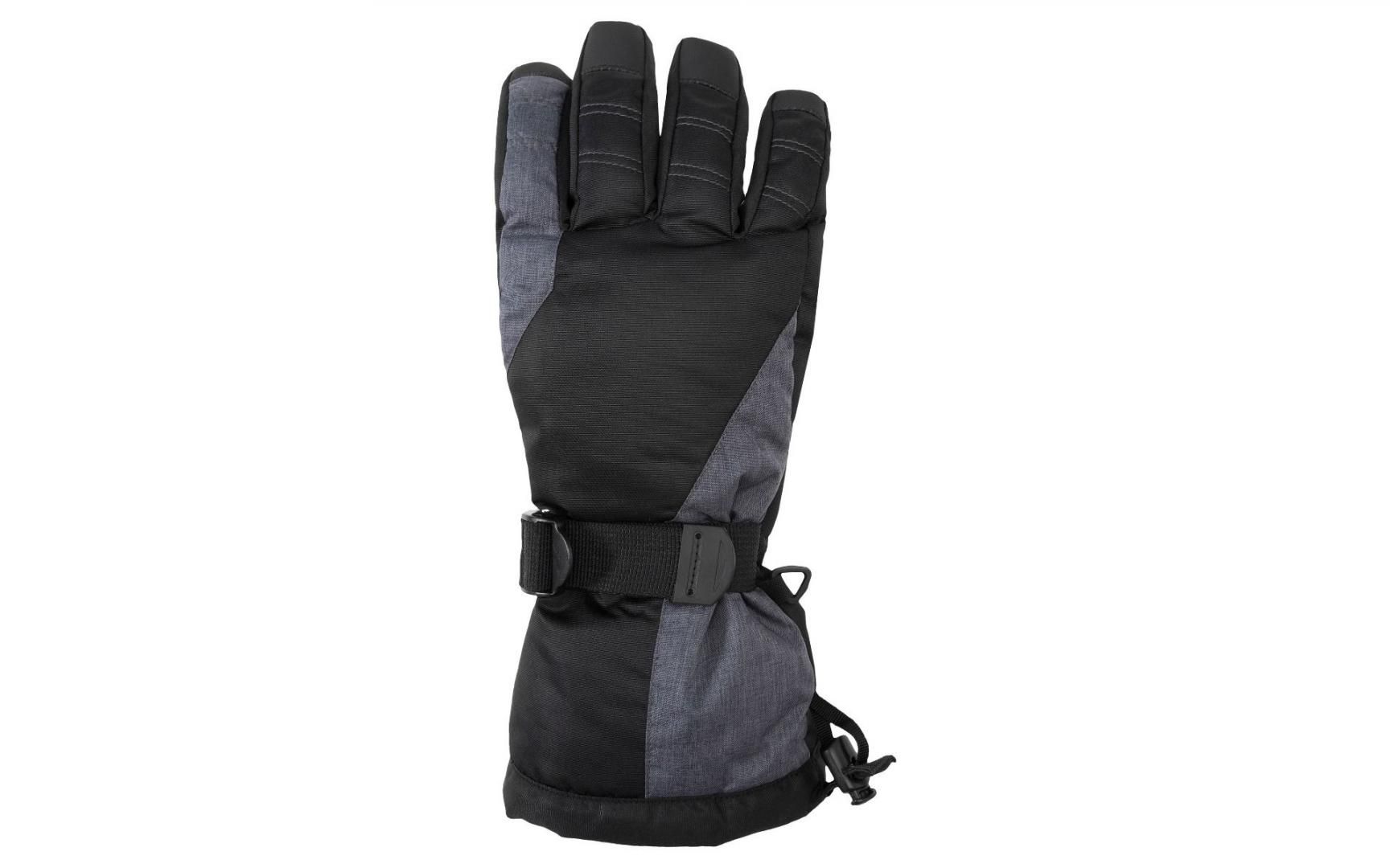 FABRIC: 100% POLYESTER
LINING: 100% POLYESTER
PADDING: 100% POLYESTER 
PALM: 100% POLYURETHANE
MEMBRANE: WATERTECH 1000 
ELASTIC RUBBER WRIST
BUCKLE FOR CONNECTING THE GLOVES
CUFF ADJUSTER WITH VELCRO