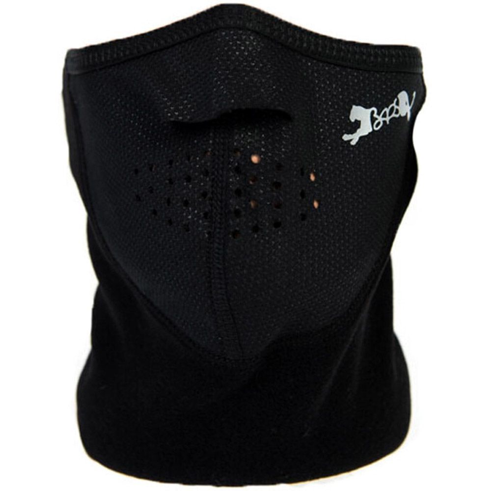 Masca confortabila si rezistenta la vant, perforata la gura si nas pentru a respira mai bine, culoare negru, material fleece(polar) poliester si membrana windstopper in partea din fata