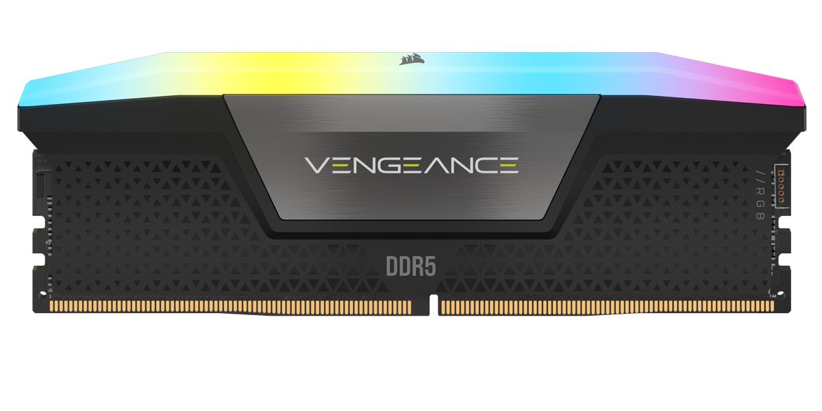 CORSAIR VENGEANCE RGB 32GB 2x16GB DDR5 5200MHz DIMM Unbuffered 40-40-40-77 XMP 3.0 Black Heatspreader RGB LED 1.25V_4