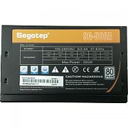  Sursa Segotep SG-500AE 500W, certificata 80+, ventilator silentios de 120mm cu control termic automat, 2x PCIE 6+2pin (65cmlungime), 6x SATA, 3x Molex, 1x Floppy, 1x EPS12V 4+4pin (75cm lungime), 1x 20+4 pin (65cm lungime), OVP/OCP/LVP/SCP/OHP/OLP, Active PFC, ATX 2.31, suporta SLI/Crossfire