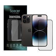 FOLIE STICLA  Spacer pentru Iphone 14 Pro Max, grosime 0.3mm, acoperire totala ecran, strat special anti-ulei si anti-amprenta, Tempered Glass, sticla 9D, duritate 9H  SPPG-AP-IP14PM-TG 