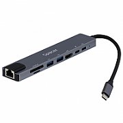 Compatibil cu brand - universal Conectare docking la PC/NB - USB Type-C Porturi USB - USB 3.0 (USB 3.1 gen 1) x 2 USB Type-C x 1 Porturi video - HDMI x 1 Porturi audio - nu Port retea (RJ-45) - 10/100/1000 Mbps x 1 Port Power Delivery (PD) - da (prin Type-C) Putere Port PD (W) - 87 W Card reader -