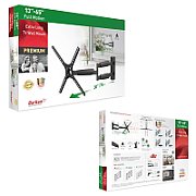 Suport TV plat/curbat de perete cu 2 brate Barkan BM464XL, 13 - 65 , Max 36kg, VESA 400x400, negru