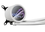 CPU COOLER ASUS ROG RYUO III 240 ARG WHITE EDITION  Water Block Water block dimention: 89 x 89 x 68.3 mm Block Material (CPU Plate): Copper Pump Pump Solution: 8th gen Asetek pump Motor Speed: 800 - 2,600 +/- 300 RPM Radiator Radiator Dimension: 279.5 x 120 x 30 mm Radiator Material: Aluminum  Tube