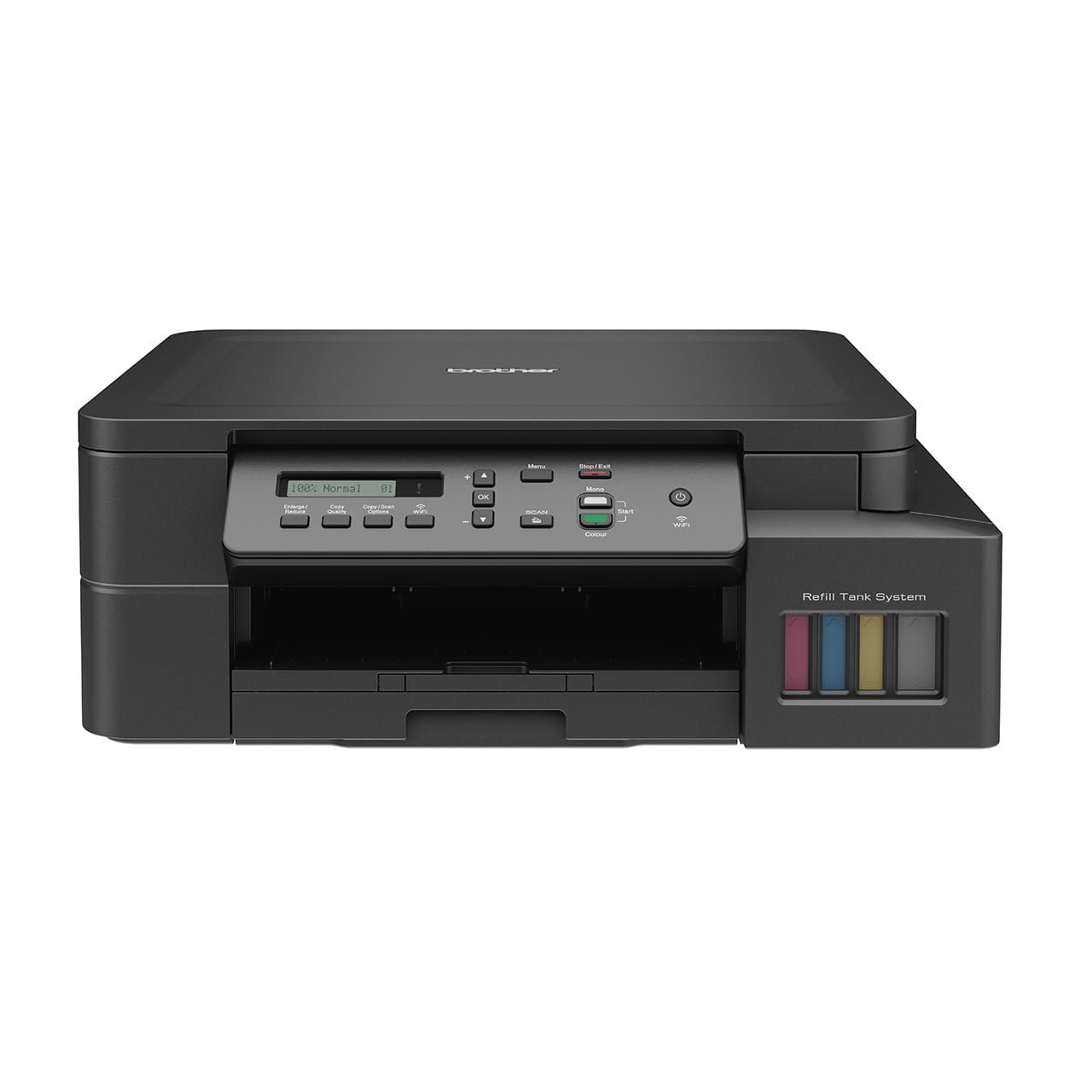 Imprimanta multifunctionala inkjet color Brother DCP-T525W, A4, USB 2.0, Wi-Fi, 17 ppm negru, 9.5 ppm color
