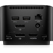 HP Dock Thunderbolt G4 120W, Porturi: 1x USB Type-C/ 4x USB-A 3.2/ 1x audio jack/2x DisplayPort 1.4/ 1x RJ-45/ 1xHDMI 2.0/ 1 x port USB-C DP alt mode 1 x port Thunderbolt 4, Dimensiuni:98 x 98 x 68 mm. Greutate: 0.68Kg.