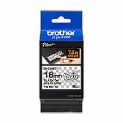 BROTHER TZESE4 TAPE 18MM BLK/WHITE/SECUR