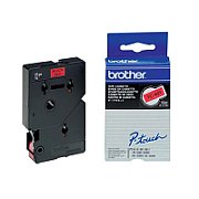 TC401 TAPE 12MM BLACK ON RED:ORIGINAL