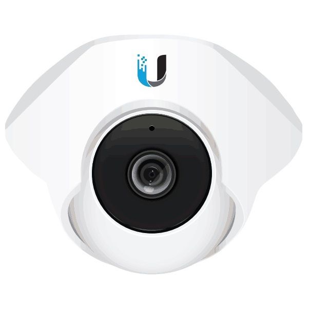 Ubiquiti Indoor Video Camera UniFi UVC-Dome, 1x10/100 RJ45, microSD Card Slot, Microphone, IR LED with Mechanical IR Cut Filter, Passive PoE, 24V 0.5A PoE Adapter, 720 HD, 30 FPS, 1.96 mm/F2.0 Lens, 1/4