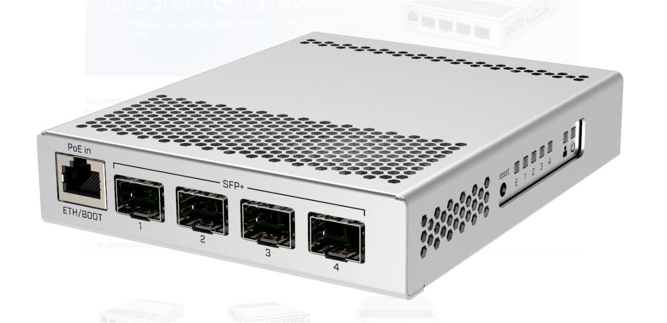 MIKROTIK CRS305-1G-4S+OUT Switch 1x RJ45 1000Mb/s 4x SFP+ IP66_3