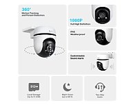 Camera Supraveghere WIFI Tp-link, wireless Tapo C500, Senzor 1/3 , , REZOLUTIE: 1080p Full HD(1920 x 1080 px), IR 30M, standarde si protocoale: IEEE 802.11b/g/n, 2.4 GHz, raza vizuala 360° pe orizontală și 130° pe vertical, Compresie video: H.264, Frame Rate: 15 fps, Microfon și difuzor incorporate.