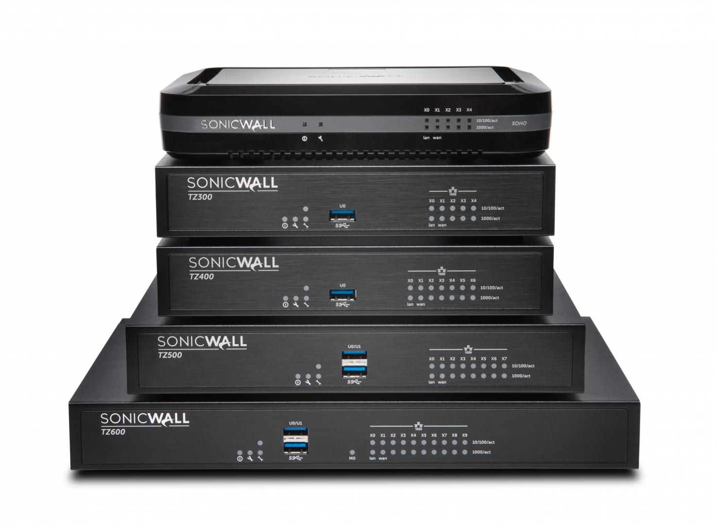 Firewall SonicWall model TZ400 TotalSecure Advanced, porturi: 5x1-GbE ,1xLAN, 1xWAN, throughput: 300 Mbps DPI, 100 Mbps DPI SSL, 1 portconsola, 2 porturi USB, inlcude servicii Advanced Gateway SecuritySuite: Capture ATP, Gateway Anti-Virus, Anti-Spyware, IntrusionP revention, Application Firewall_1