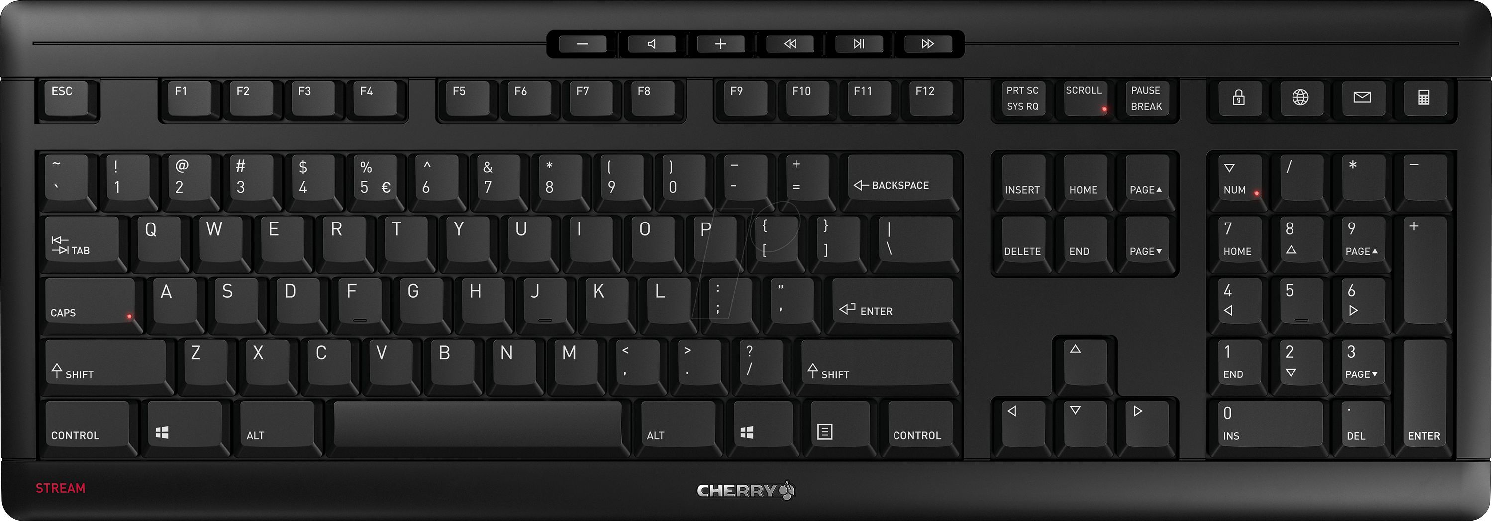 Cherry Keyboard STREAM WIRELESS [EU] black US-International