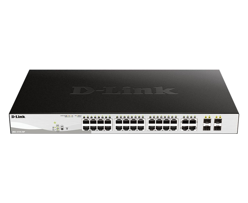 Switch D-Link DGS-1210-28P/E, 24 porturi 10 / 100 / 1000 MBs