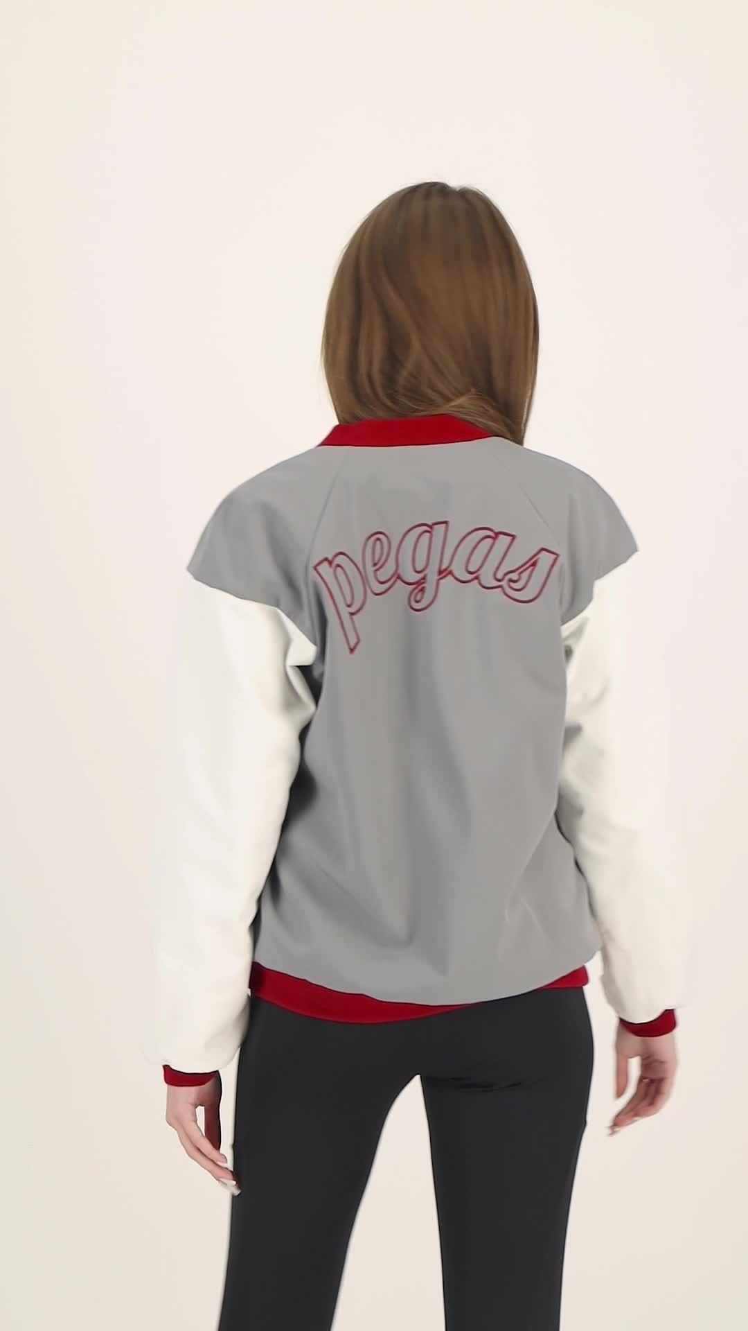 W JACHETA BOMBER  GRI GRENA XS