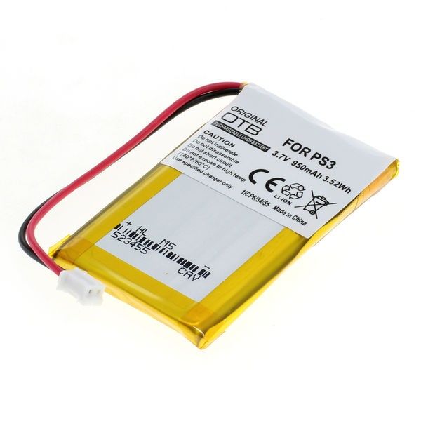 3.7V Li-ion battery for Sony PS3 Sixaxis controller (joystick)
- Capacity: 950mAh
- replacement for battery LIP1859 / LIP1472
Packaging: bulk 1 pc.
