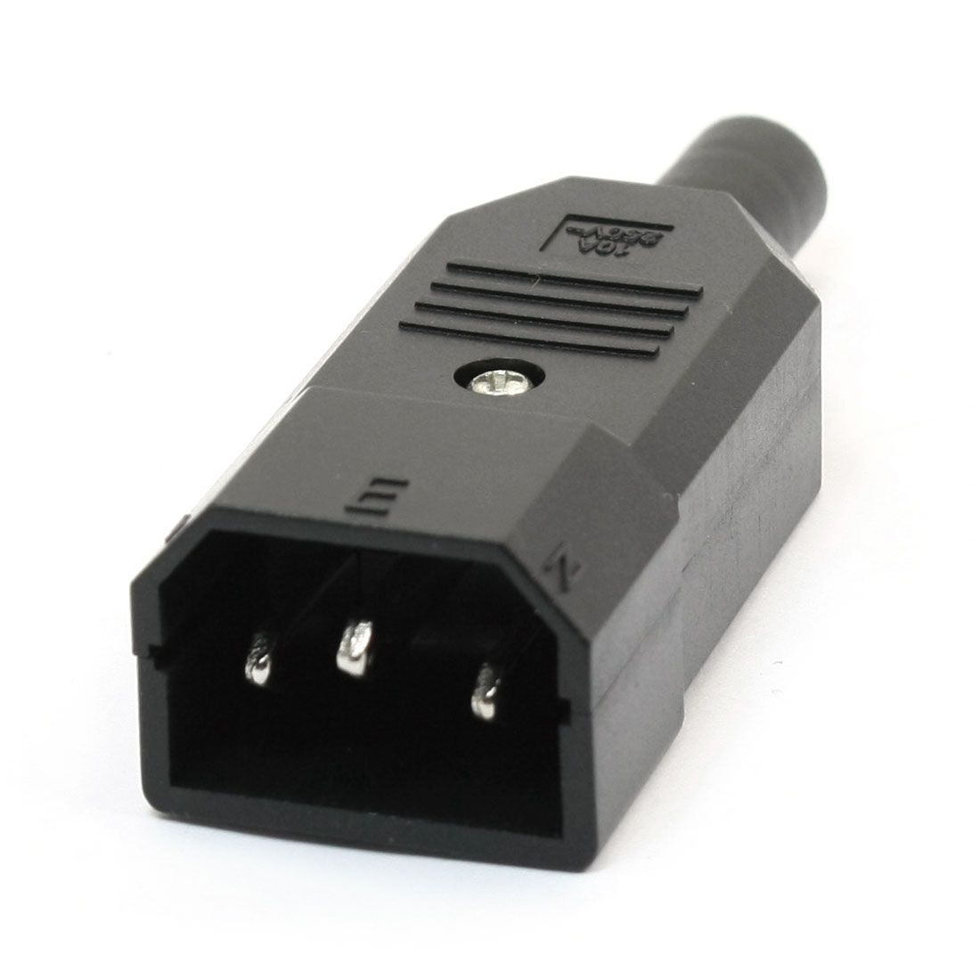 AC male plug IEC320 C14 250V AC 10A
Packaging: bulk 1 pc.