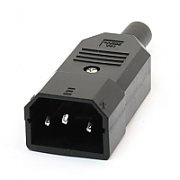 AC male plug IEC320 C14 250V AC 10A
Packaging: bulk 1 pc.