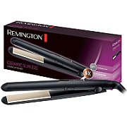 Placa de indreptat parul Remington Ceramic Slim S1510, Invelis ceramic, Temperatura 220 ºC, Negru