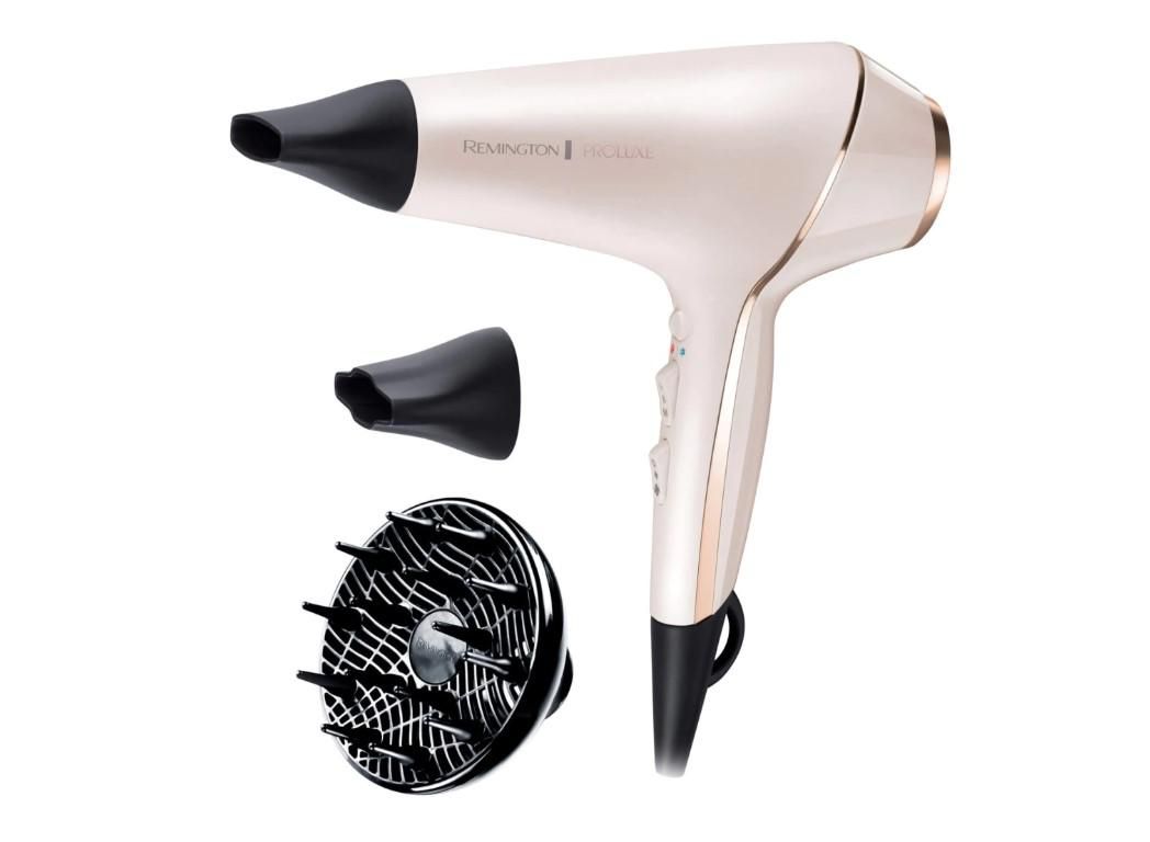 Uscator de par AC9140 PROluxe, 2400 W, Ionizare, OPTIheat, Functie PRO+ Style Shot, 3 trepte temperatura, 2 viteze, Cool Shot, 2 concentratoare, Difuzor, Alb