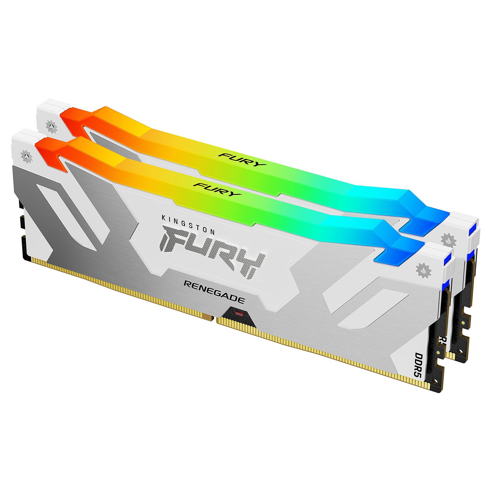 Memorie RAM Kingston, DIMM, DDR5, 32GB, 6000MHz, CL32, 1.35V, FURY Renegade White, RGB, Kit of 2_1