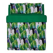  King Size Bed Set
100% cotton, density 132 TC
Set containes 2 pillow cases 50x70 cm , one flat sheet 220x240 cm and one duvet cover  200x220 cm 
Closing system : envelop for pillow and buttons for duvet cover  