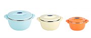 SET 3 CASEROLE TERMICE 2+4+6L,BELLY BLUE, ART OF DINING BY HEINNER