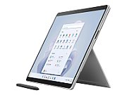 Microsoft Surface Pro 9, Tablet PC(Platinum), Windows 11 Pro, 256GB, 8GB RAM,processor Intel® Core™ i5-1245U ,resolution 2,880 x 1,920 pixels, 13 inches, frequency 120Hz,aspect ratio 3:2,Iris Xe Graphics, WiFi 6E (802.11ax),Bluetooth 5.1, speakers 2x 2W, 2x Thunderbolt 4, Other ports: 1x Surface