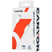 CANYON C-9, 100W, 20V/ 5A, typeC to Type C, 1.2M with Emark, Power wire :20AWG*4C,Signal wires :28AWG*4C,OD4.3mm +/- 0.2mm, PVC ,White