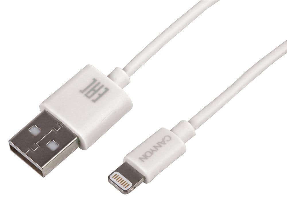CANYON MFI-1 CNS-MFICAB01W Ultra-compact MFI Cable, certified by Apple, 1M length, 2.8mm , White color