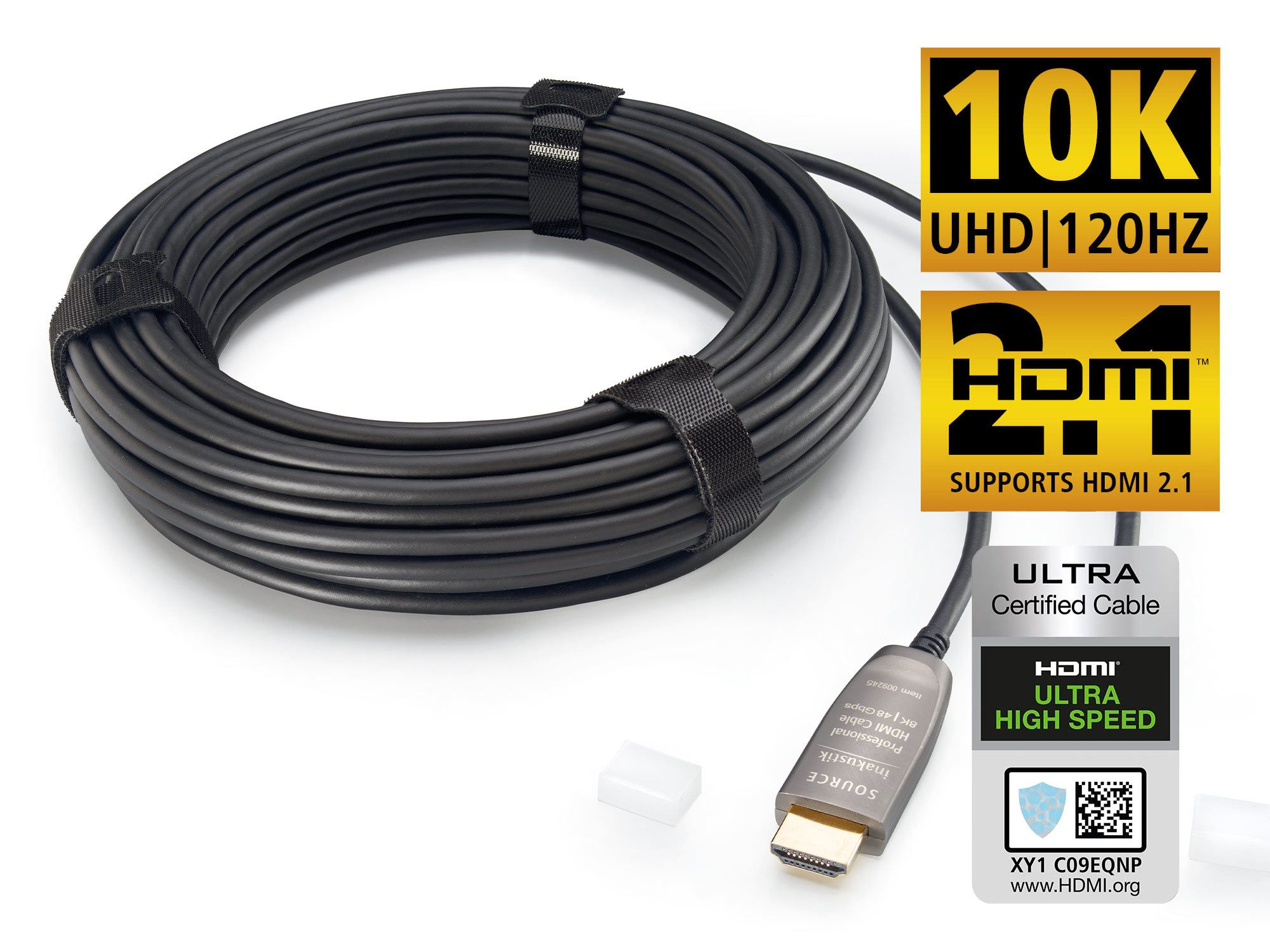 Cablu HDMI2.1 prin fibra optica, Inakustik, 8K/10K, 30m, 009245030