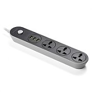 Prelungitor cu protectie Serioux, 3 prize universale, input 100-240V,50- 60Hz,output (Total): 2500W - 10A, 3 porturi USB, USB Output (Total):3.1A, functie auto ID, antistatic, buton power/off, lungime cablu 1.6m,negru, SRXS-PS33B