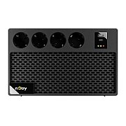 UPS nJoy Renton 650 Plus, 650VA / 360W, 4x prize Schuko conectate la baterie, 1x port incarcare USB Tip C 33W, 1x port de incarcare USB Tip A 18W, fara display LCD, tensiune nominala de intrare 230V  Caracteristici Stabilizator (AVR) de tip Boost and Buck Functie auto-restart la revenirea tensiunii