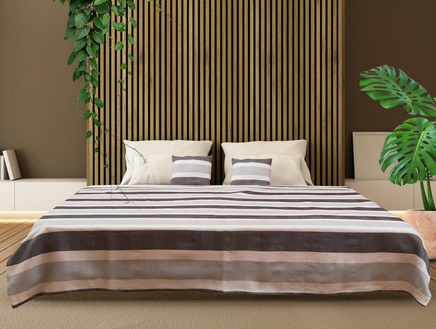   King Size Bedspread 200x220 with 2 pillow covers 45x45 cm 
Material : 75% Cotton and  25% Polyester
  