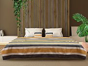   King Size Bedspread 200x220 with 2 pillow covers 45x45 cm 
Material : 75% Cotton and  25% Polyester
  