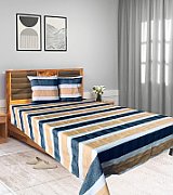   King Size Bedspread 200x220 with 2 pillow covers 45x45 cm 
Material : 75% Cotton and  25% Polyester
  