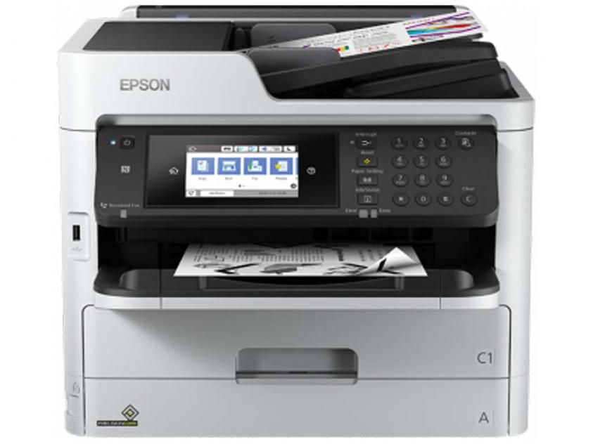 Imprimanta multifunctionala inkjet monocrom Epson WF-M5799DWF, A4, duplex, ADF, USB 2.0, Wi-Fi, 34 ppm