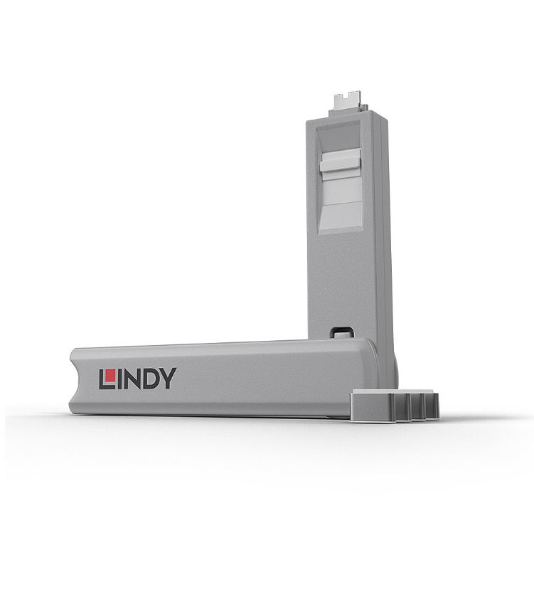 Lindy USB Type C Port Blocker Key, pachet de 4, alb_3