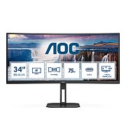 Monitor 34 inch LED AOC CU34V5C/BK 3440 x 1440 pixeli, 100 Hz, 4 ms, Negru