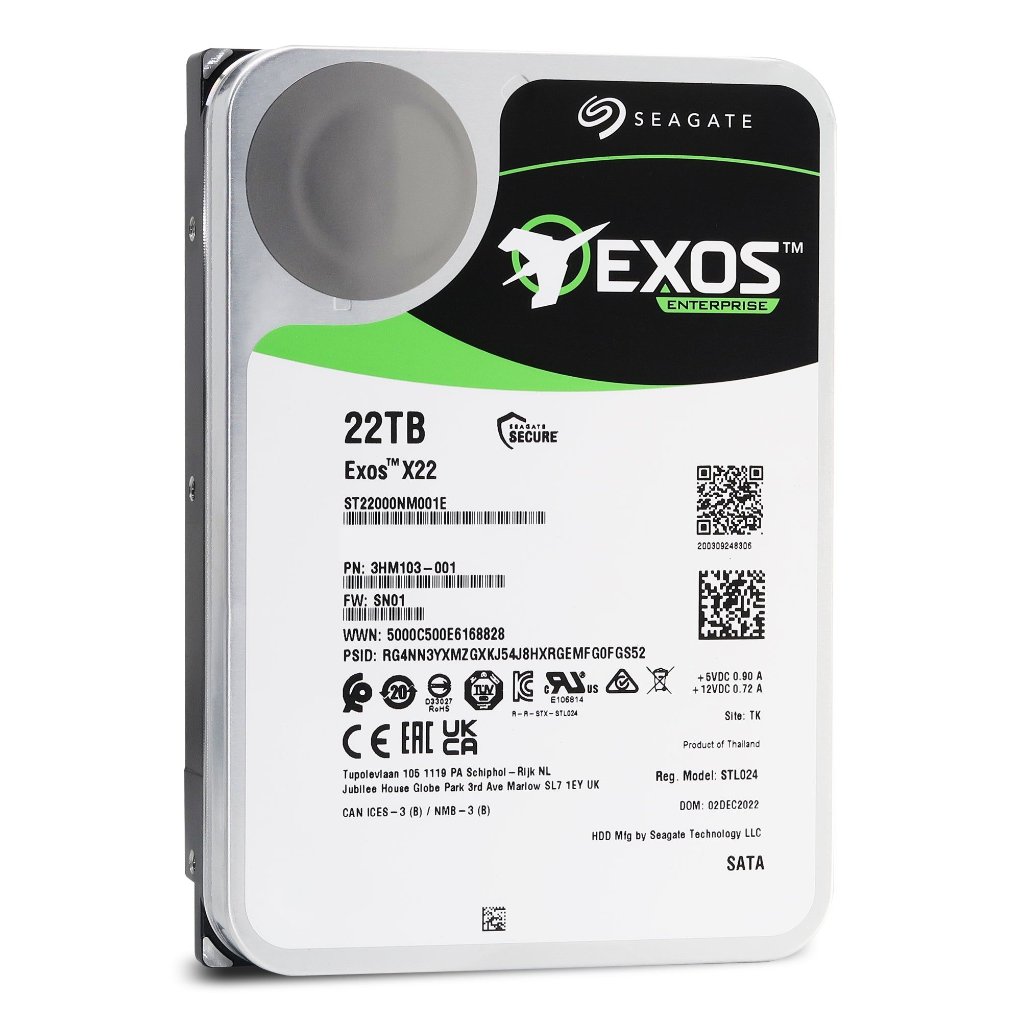 HDD Server SEAGATE Exos X22 22TB 512e/4Kn, 3.5