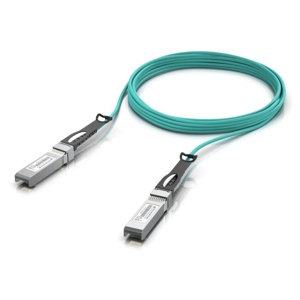 Ubiquiti UACC-AOC-SFP10-5M, Cablu optic SFP+, Lungime: 5m, Culoare: Aqua.