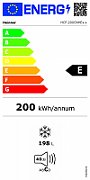 Lada frigorifica Heinner HCF-200CNHE++, convertibila, clasa energetica: E, capacitate totala: 198L, control electronic, rezistenta la frig (opereaza la temperaturi scazute: -15°C), rezistenta la variatii de tensiune 175~255V, display rezistent la apa, functie congelare rapida, 1 cos, decongelare
