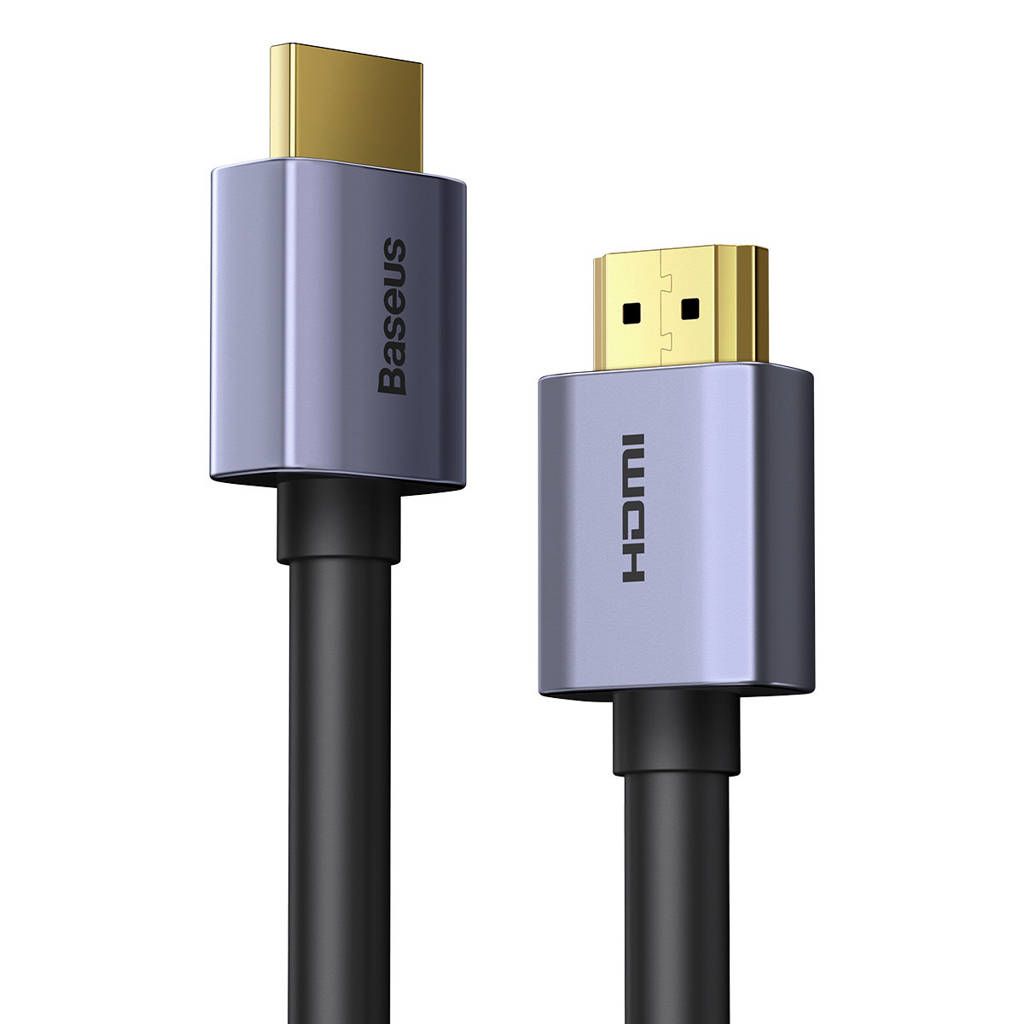 CABLU video Baseus High Definition, HDMI (T) la HDMI (T), rezolutie maxima 4K UHD la 60 Hz, conectori auriti, 2m, negru 