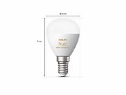 2 Becuri LED inteligente Philips Hue P45, Bluetooth, E14, 5.1W, 470 lm ,lumina alba (2000-6500K)