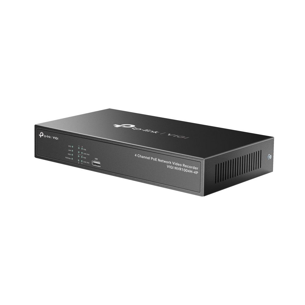 TP-LINK 4 Channel PoE Network Video Recorder VIGI NVR1004H-4P  +++ 1× SATA Interface up to 10 TB_1