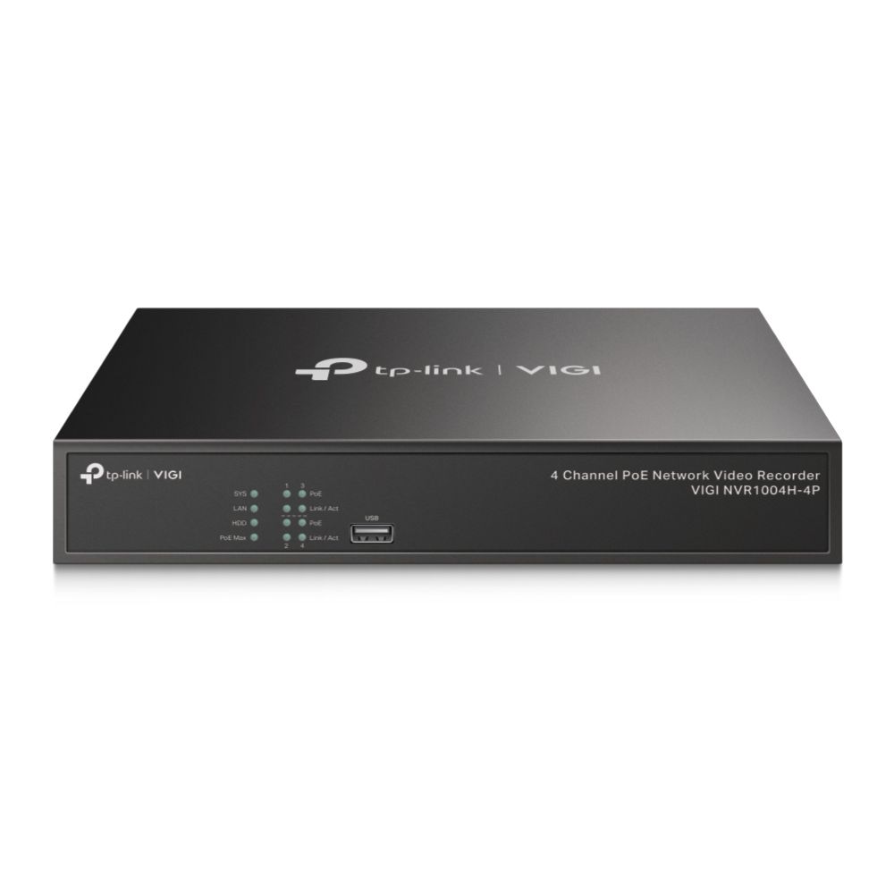 TP-LINK 4 Channel PoE Network Video Recorder VIGI NVR1004H-4P  +++ 1× SATA Interface up to 10 TB_2