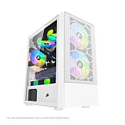  Case X4-M(M-ATX)  WHITE, FRONT PANEL:METAL MESH COVER LEFT SIDE PANEL:TEMPERED GLASS 