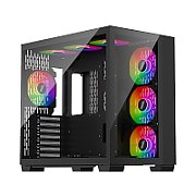 Case MV8(ATX) BLACK, F&L SIDE PANEL: TEMPERED GLASS