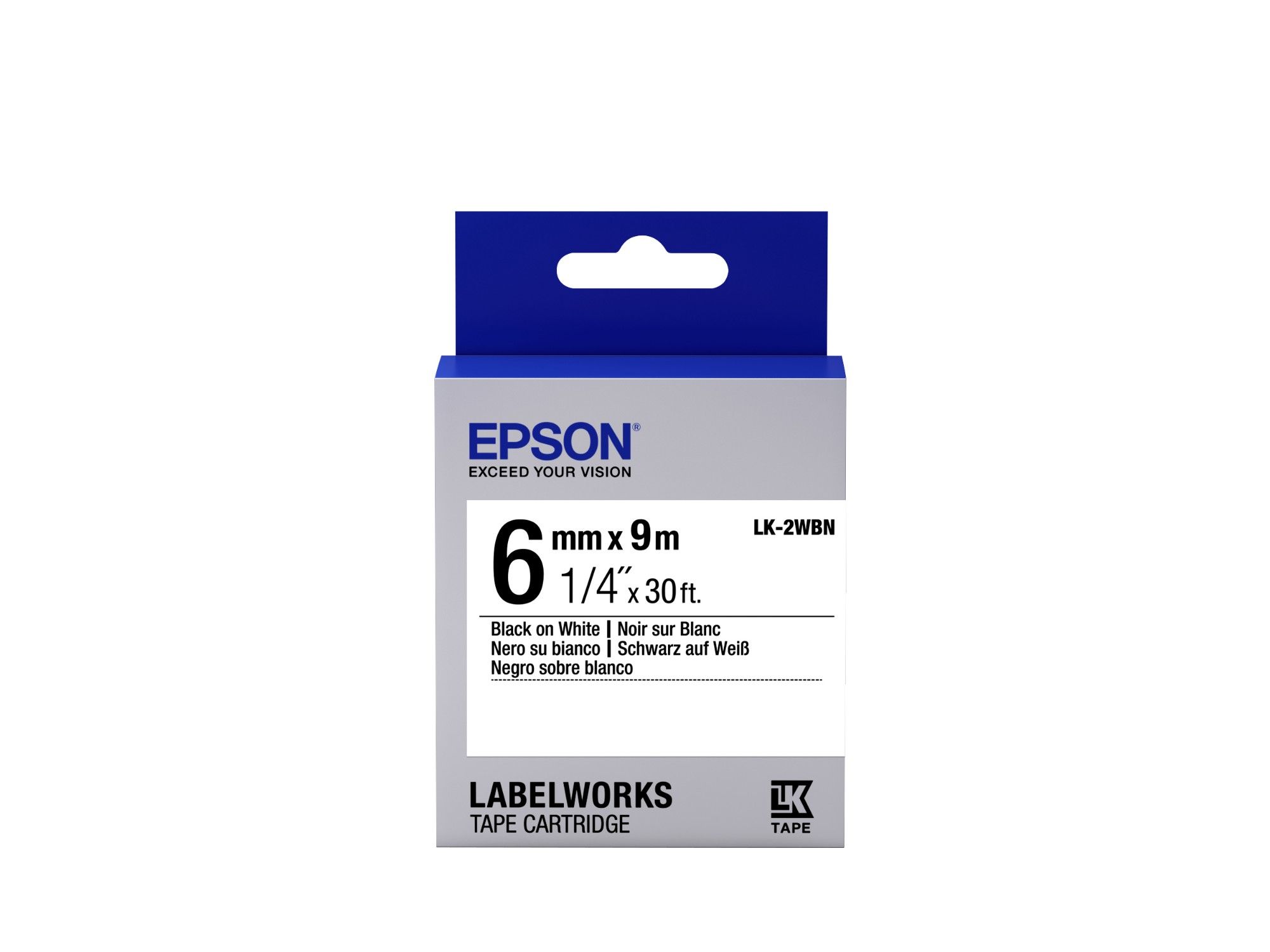 Epson Label Cartridge Standard LK-2WBN Black/White 6mm (9m)_1